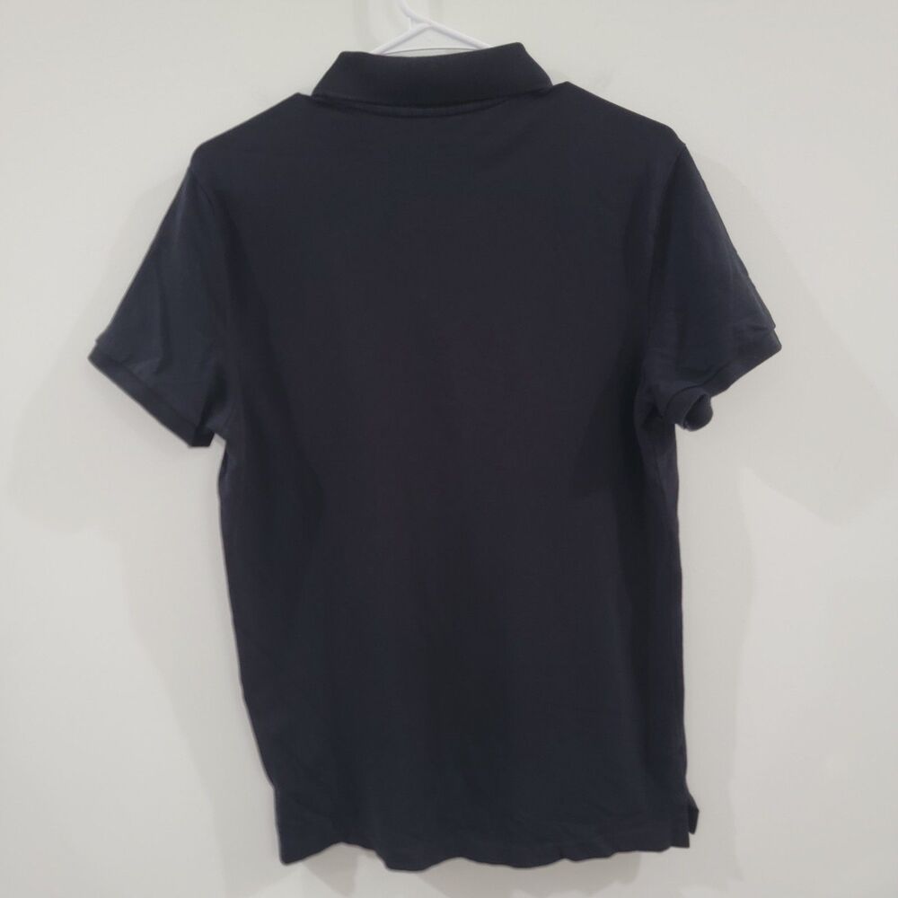 Y2K Hollister Mens Polo Shirt‎ Size Medium Advanced Stretch Black Preppy - Picture 2 of 7